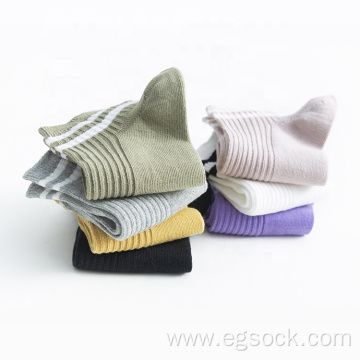 High quality eco-friendly thin stripe ankle boat socks